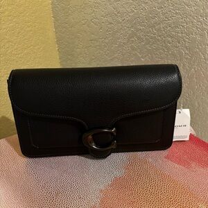 Black Leather Crossbody Bag